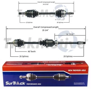 For Toyota Camry Celica GT GTS FWD Pair of Front CV Axle Shafts SurTrack Set - Picture 1 of 1