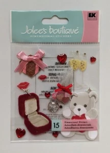 RARE Jolee's Valentine's Day Gifts Teddy Ring Candy Love Scrapbooking Stickers - Picture 1 of 2
