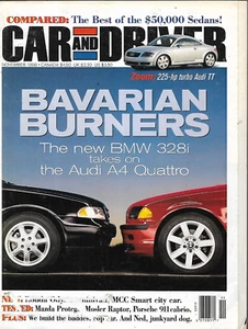Car and Driver Magazine November 1998- BMW 328i, Audi A4 - Imagen 1 de 2