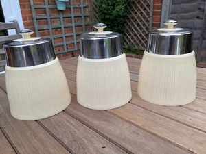 Swan Retro Cream Tea, Coffee & Sugar Canisters Set 3 Storage Jars rrp. £49.99 - Picture 1 of 10