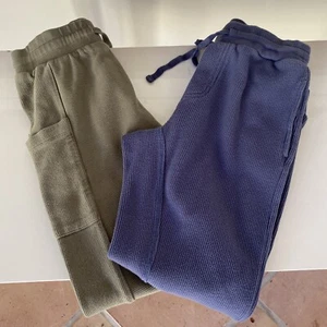 Boys Joggers Size 10 Youth- Miles The Label- 2 Pair- Blue and Khaki - Picture 1 of 12