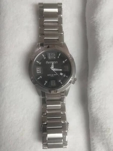 Armitron Herren Edelstahl Uhr 20/4692SV Analog Datum schwarzes Zifferblatt Japan Uhrwerk - Bild 1 von 7