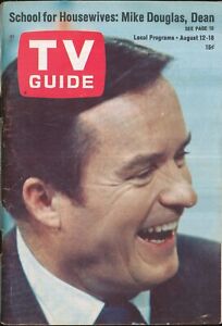 TV GUIDE MAGAZINE 1967 12-18 AOÛT MIKE DOUGLAS (JUSTE/BON ÉTAT) DETROIT ED.
