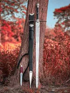 Handmade Hand Forged Carbon Steel Viking Sword, Battle Ready Medieval Sword - Picture 1 of 8