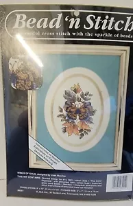 NEW Bead n Stitch Cross Stitch Kit Wings of Gold Butterfly Joan Marchie Sealed - Picture 1 of 11