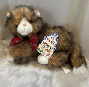 Vintage 1992 Nick & Noel Christmas Persian Kitty Cat Realistic Toys R Us Tags 12 - Picture 1 of 14