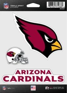 Arizona Cardinals Triple Spirit 3 Decals Auto Tumbler Laptop Cut to Shape - Picture 1 of 1