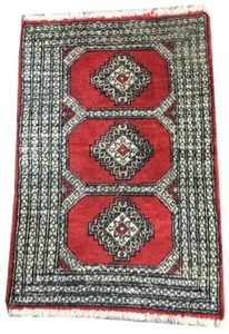 Vintage Afghan Hand knotted Rug Medallion Rug Mini Rug Home Decor Rug,2x3 ft - Picture 1 of 7