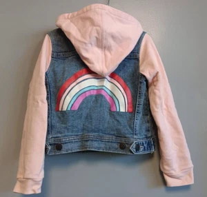 Tucker and Tate, Girls size 6, Jean Jacket, with rainbow screen print back - Picture 1 of 3