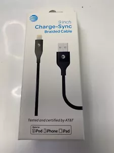 AT & T Charge - Sync Braided Cable I phone - Picture 1 of 2