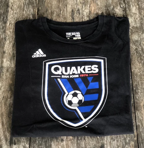 Adidas MLS SAN JOSE QUAKES T-Shirt - Adult Large - The Go-To Tee Cover