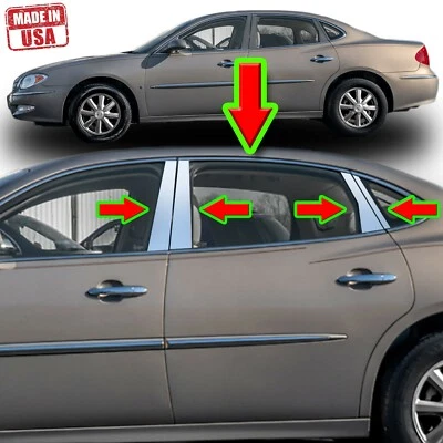 Juego de 8 piezas de cubierta de puerta con poste espejado para Buick Lacrosse 04-09 Foto 1 de 4