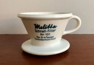 Melitta Schnell-Filter 101 8-Loch Deutsches Reichs Patent Porzellan Kaffeefilter - Bild 1 von 7