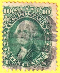 jis36 US STAMP SC# 68 10c 1861 USED CV$60.00 992 - Picture 1 of 2
