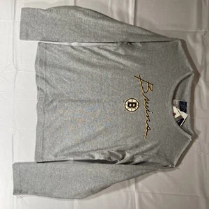 Vintage �� NHL Boston Bruins Damen Langarm grau Rundhalsausschnitt T-Shirt Gr. XL - Bild 1 von 7