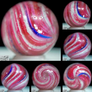 Handmade Pink Mica Onionskin Shooter Marble, 13/16 in, Near Mint-, Germany S1164 - Picture 1 of 11