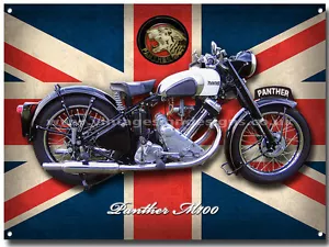 LARGE A3 SIZE PANTHER M100 MOTORCYCLE METAL SIGN.BRITISH MOTORCYCLE. - Picture 1 of 1