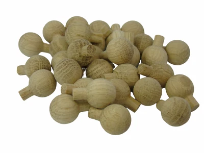 OAK WOODEN MINI KNOBS SHAKER PEGS HANGERS FURNITURE DRAWER HANDLES UNFINISHED 15 - Image 1 of 4