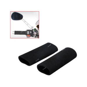 2Pcs Motorcycle Handlebar Cover Anti Vibration Slip-on Foam Grip Black - Bild 1 von 7