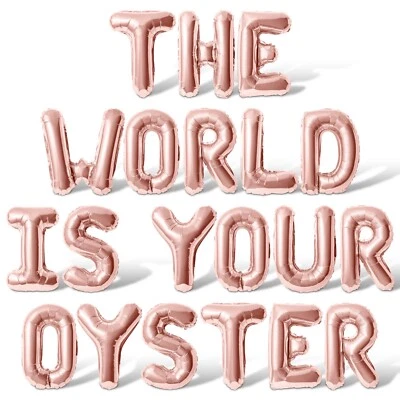 The World Is Your OYSTER 信气球横幅-毕业日派对装饰 — 第 1/4 张图片