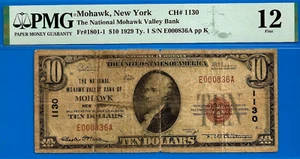 1929 $5 National Bank of Mohawk, New York CH# 1130 PMG 12 rare 6 known - Picture 1 of 3