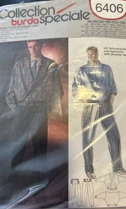 Vintage 90s Men's Suit Pattern Burda XL - Picture 1 of 7