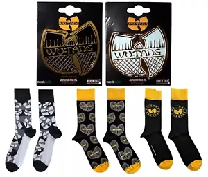 WU TANG CLAN - OFFICIAL METAL PIN BADGE / SOCKS - GOLD & SILVER LOGO - Picture 1 of 8