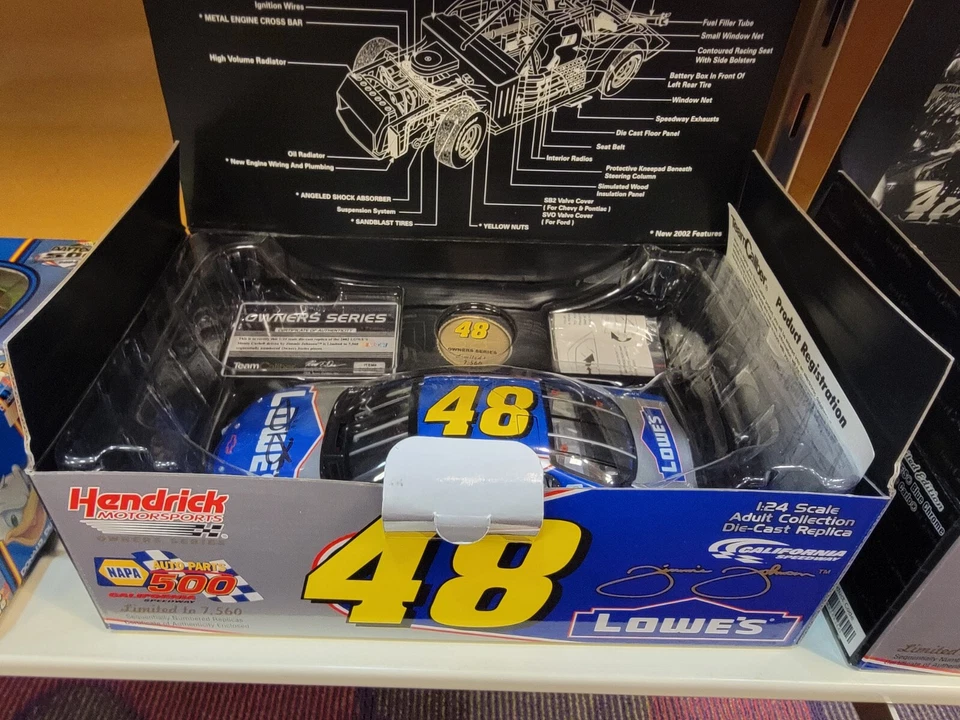 2002 AUTOGRAPHED Team Caliber - Jimmie Johnson #48 Lowes 1:24 Chevy Monte Carlo  - Image 1 of 3