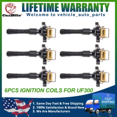 Bobina de 6 bobinas de encendido para BMW 325i 323i 2.5L 740iL X5 540i 4.4L 330i 530i UF300 Foto 1 de 4