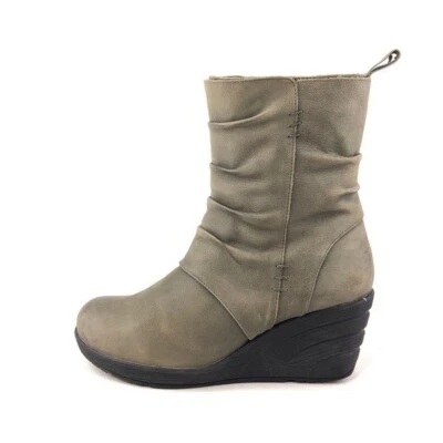 Botas al tobillo Miz Mooz Tora de cuero topo con cremallera y cuña para mujer talla 7 37,5 EUR Foto 1 de 4