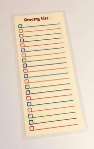 Grocery List Laminated Reusable Sheet - Picture 1 of 1