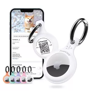 Porte-clés AirTag et AirTag pour animaux de compagnie. Tracker pour chat, tracker pour chien et Smart QR ID - Photo 1/48
