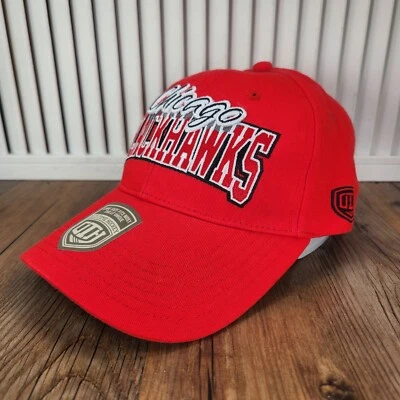 Chicago Blackhawks Old Time Hockey Strapback Gorra Gorra Roja Licencia NHL Deportes Hielo Foto 1 de 4