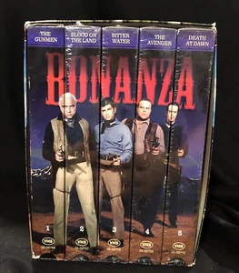 Bonanza 5 VHS Video tapes Boxed Set Michael Landon Pernell Roberts Hoss - Picture 1 of 7