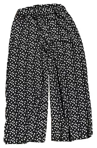 H & M Size 4 Baggy Capri 3/4 Pants Floral Blue - Picture 1 of 5