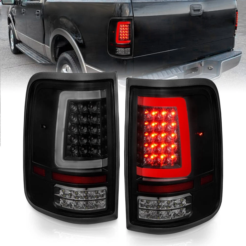 Conjunto de luces traseras de lente de humo negro con barra de luz para Ford F-150 2004-2008 Foto 1 de 4