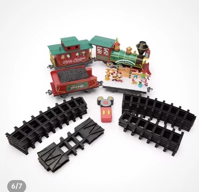 New Open Box 2025 Mickey Mouse Christmas Train Set 29 Piece Music Electronic Toy - Image 1 of 4