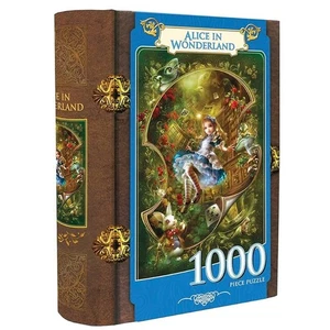ALICE IN WONDERLAND - NEW 1000 Piece Puzzle by Masterpieces - Keepsake Book Box - Picture 1 of 10