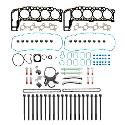 Timing Chain Kit & Head Bolts Gasket Set For 1999-2003 Jeep Grand Cherokee 4.7L - Image 1 of 4