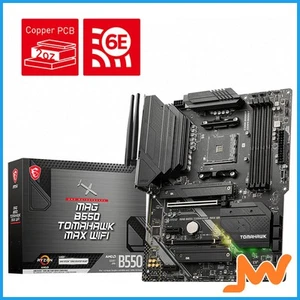 MSI MAG B550 TOMAHAWK MAX WIFI AM4 ATX Motherboard - Picture 1 of 5