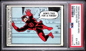 1966 Donruss Marvel Super Heroes #32 PSA 6 HOW'S THIS FOR A FINISH? Daredevil - Picture 1 of 2