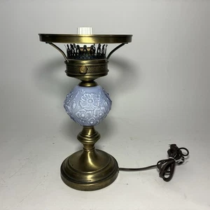 Fenton Glass Lavender Purple Cased Poppy Student Lamp Base - No Shade - Picture 1 of 13