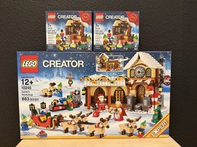 NEW and Sealed LEGO Santa's Workshop 10245 and 2 sets of LEGO Toy Workshop 40106
