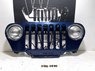 Front Grille Patriot Blue PBT w/ Support & BOLTS 97-06 Jeep TJ Wrangler OEM CC - Image 1 of 4