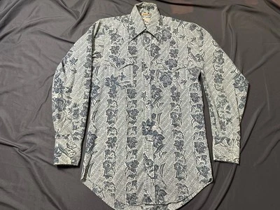 Vtg Texson Western Wear Long Sleeve Shirt Pearl Snap Button Down Extra Tail - Image 1 of 3