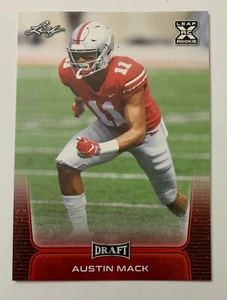Austin Mack Ohio State Buckeyes 2020 Leaf Draft Football rojo paralelo ¡control #19! - Imagen 1 de 2