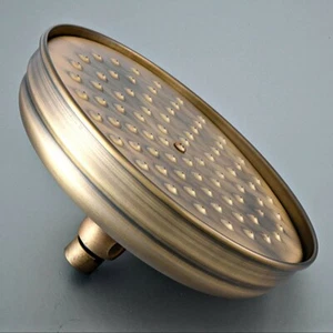 Cabezal de ducha de lluvia con tapa redonda de latón antiguo de 8 pulgadas para baño Zsh242 - Imagen 1 de 7