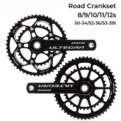 Brazos de biela de bicicleta de carretera 170/172,5/175 mm 34T 52-36T 53-39T juego de bielas de plato doble Foto 1 de 4