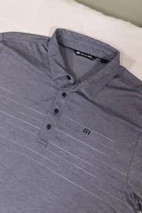 Travis Matthew Shirt Herren XL grau gestreift kurzärmelig Polo Golf Outdoor - Bild 1 von 10
