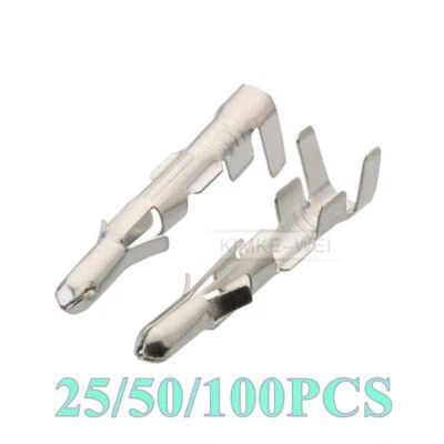 Molex Standard .093" 20-14 AWG Crimp Male Plug Pin Terminals Contact 02-09-2103 - Image 1 of 2